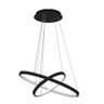 Pendente Ring Redondo 2 Anéis LED 60W 3000K 2000/40-60 Preto - 1