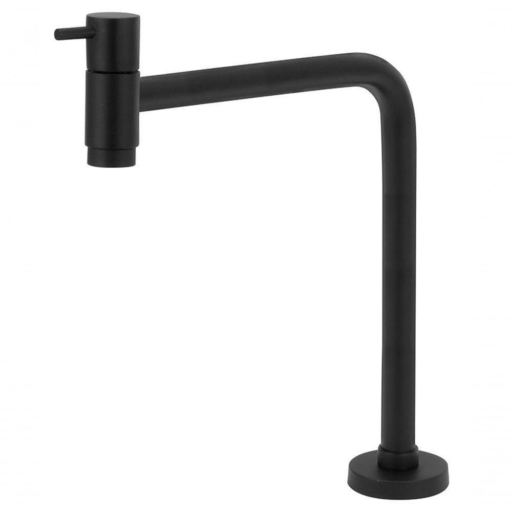 Torneira Lavatório Mesa Cuba Preto Fosco 1/4 20cm Forusi - 1