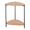 Ver imagem 2 de Mesa Lateral de Apoio Orgânica Artesano 45 Cm (largura) em Mdp Hanover (mel) e Pés em Aço Preto