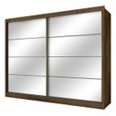 Ver imagem 2 de Guarda-Roupa Casal Royale Plus 2 Portas 6 Gavetas Espelhado 100% MDF Brauna - Pnr Móveis