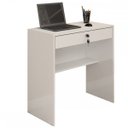 Ver imagem 2 de Mesa Escrivaninha Yasmin 1 Gaveta com Chave Branco - Pnr Móveis