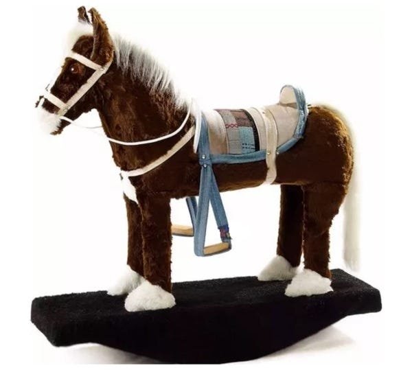 Cavalinho De Balanço Infantil Brinquedo Cavalo De Pelúcia