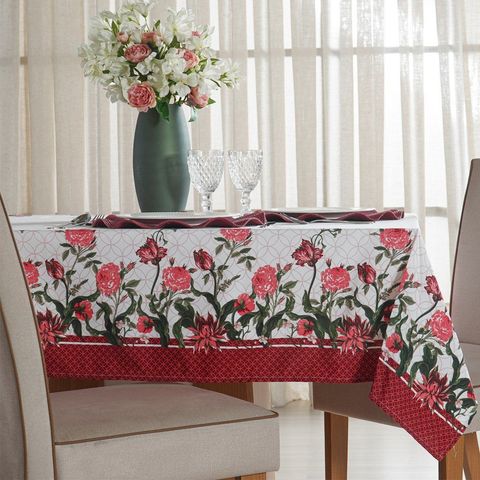 Trilho de Mesa Facile Repelente À Água 40x140cm Flowers