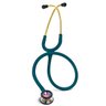 Estetoscópio 3m Littmann Classic Ii Pediatrico 2153 Azul Caribe com Rainbow e Conector Dourado - 1