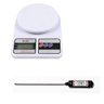 Conjunto Culinário Termômetro + Balança Digital Cozinha - 1