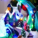 Ver imagem 5 de Cenario Vila Natalina Musical Natal Led Fonte de Agua Decoraçao Festa Fim de Ano Luz Som Papai Noel