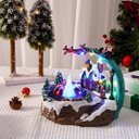 Ver imagem 4 de Cenario Vila Natalina Musical Natal Led Fonte de Agua Decoraçao Festa Fim de Ano Luz Som Papai Noel