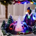 Ver imagem 6 de Cenario Vila Natalina Musical Natal Led Fonte de Agua Decoraçao Festa Fim de Ano Luz Som Papai Noel