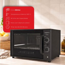 Forno Elétrico de Bancada 127v 60l Preto - Fogatti - 4