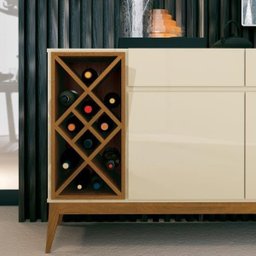 Buffet Grande Aparador 173cm Passion 3 Portas Gavetas Off Wh - 3