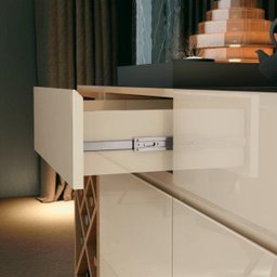 Buffet Grande Aparador 173cm Passion 3 Portas Gavetas Off Wh - 2