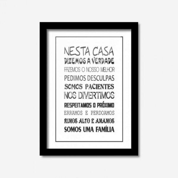 Quadro Decorativo Nesta Casa Dizemos a Verdade Los Quadros - 1