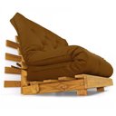 Ver imagem 1 de Sofá Cama Casal Futon Tokio Caramelo Madeira Maciça Cor Mel
