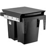 Lixeira Deslizante Dupla 30l Ecológica para Cozinha Master Preta - 2