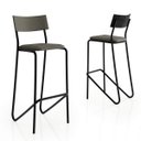 Ver imagem 7 de Banquetas Altas Cozinha Sala de Jantar C/ Encosto 2 Unidades Cor:grafite com Preto