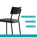 Ver imagem 4 de Banquetas Altas Cozinha Sala de Jantar C/ Encosto 2 Unidades Cor:grafite com Preto