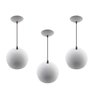 Kit 3 Pendente Bola Branco/Cobre /1 3001 - 1