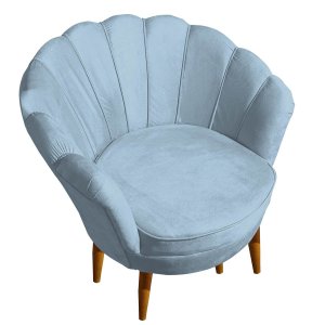Poltrona Decorativa Petala Azul Bb
