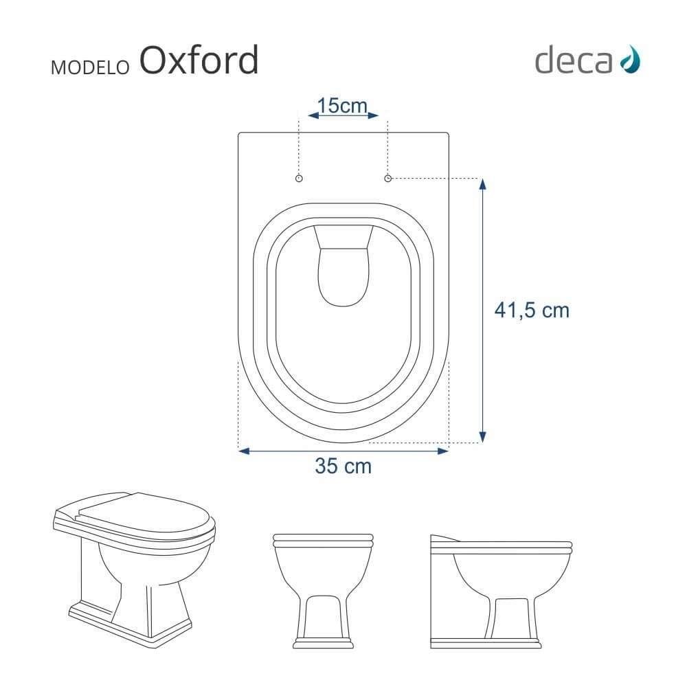 Assento Sanitario Almofadado Oxford Branco para Vaso Deca - 5