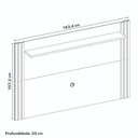 Ver imagem 5 de Painel Ripado para TV até 65 Polegadas 160cm Off White/Freijó - Notável Móveis