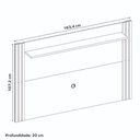 Ver imagem 6 de Painel para TV Rack Sala Ate 65 Polegadas com Prateleira 160cm Ripado MDF Off White/Freijo - Notavel