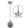 Kit 2 Pendente Bola Branco/Cromado /1 3001 - 3