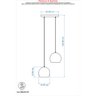 Kit 2 Pendente Bola Branco/Cromado /2 3002 - 2