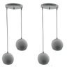 Kit 2 Pendente Bola Branco/Cromado /2 3002 - 1