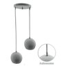 Kit 2 Pendente Bola Branco/Cromado /2 3002 - 3