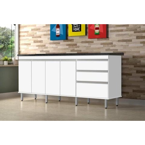 Gabinete para Pia 2 Metros 100% Mdf Puxador Alumínio Oferta