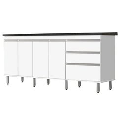 Gabinete Para Pia 2 Metros 100% Mdf Puxador Alumínio Oferta - 3