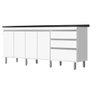 Gabinete para Pia 2 Metros 100% Mdf Puxador Alumínio Oferta - 3