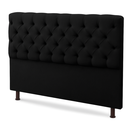 Ver imagem 1 de Cabeceira Queen Capitonê Suede Preto 160x110 Cm