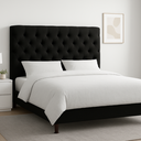 Ver imagem 2 de Cabeceira Queen Capitonê Suede Preto 160x110 Cm