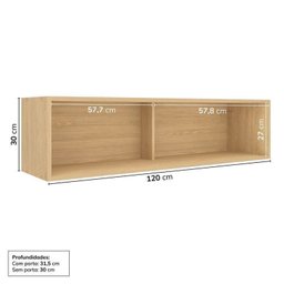 Cozinha Modulada 6 Peças 4 Aéreos 2 Balcões Nara Cabecasa Madeiramadeira - 9
