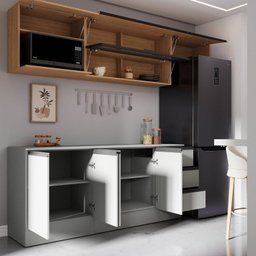 Cozinha Modulada 6 Peças 4 Aéreos 2 Balcões Nara Cabecasa Madeiramadeira - 5