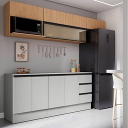 Cozinha Modulada 6 Peças 4 Aéreos 2 Balcões Nara Cabecasa Madeiramadeira - 2