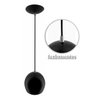 Kit 3 Pendente Bola Preto/Cromado /1 3002 + Lâmpada - 4