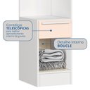 Ver imagem 7 de Módulo Mesa de Cabeceira 2 Portas Infinity Branco/Line/Blush