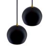 Kit 2 Pendente Bola Preto/Dourado /2 3002 + Lâmpada - 2