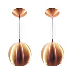 Kit 2 Pendente Bola Cobre Escovado /1 3001 - 1