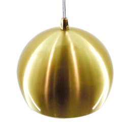 Kit Pendente Bola Dourado Escovado /2 3002 + Lâmpada - 6