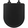 Assento Sanitário MDF Soft Close Level Preto Fosco para Vaso Deca com Ferragem Preta - 1