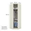 Ver imagem 2 de Guarda Roupa Roupeiro De Canto Oblíquo 01 Porta Seletto MC07 Areia Jequitibá Henn