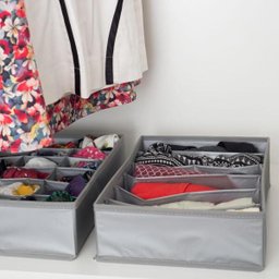 Organizador Dobrável Com 6 Divisórias Cinza Claro Oikos - 3