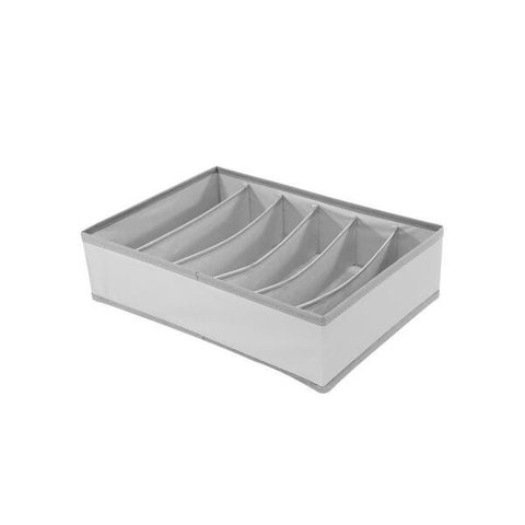 Organizador Dobrável Com 6 Divisórias Cinza Claro Oikos