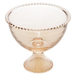 Saladeira Cristal Com Pé Pearl Âmbar 21X19Cm - 2