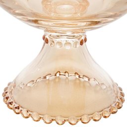 Saladeira Cristal Com Pé Pearl Âmbar 21X19Cm - 4