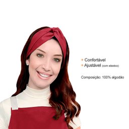 Avental de Cintura e Faixa Vermelha Chef Cozinha Restaurante - 2