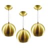 Kit 3 Pendente Bola Dourado Escovado /1 3001 - 1